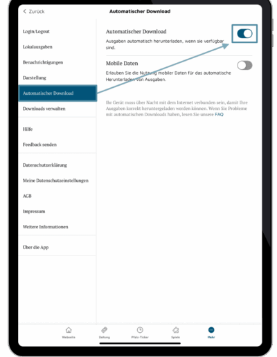 App - Automatischer Download