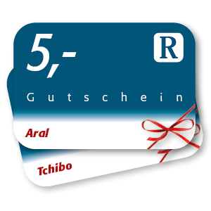 5 Euro Aral- oder Tchibo-Gutschein