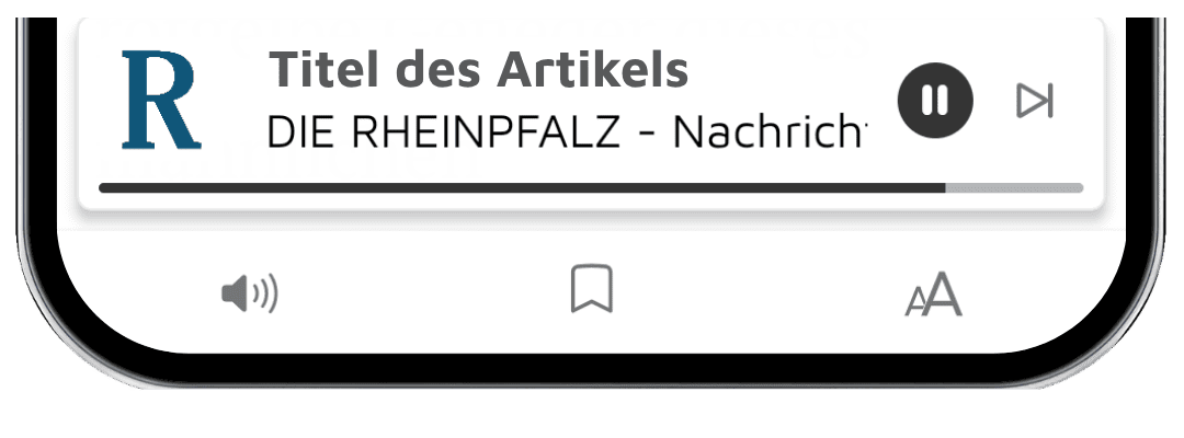 Vorlesefunktion in der RHEINPFALZ-APP